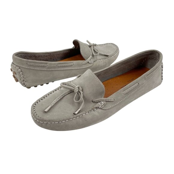 Mercanti Fiorentini Shoes - Mercanti Fiorentini Gray Suede Slip On Driving Loafers Moccasins Womens 9.5B